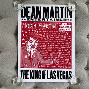 Art Archival Quality Print Dean Martin Rat Pack Wall Hanging Poster